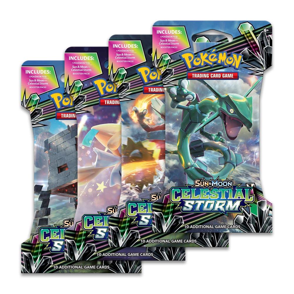Celestial Storm Sleeved Booster Pack Art Bundle [Set of 4] — SM - Celestial Storm
