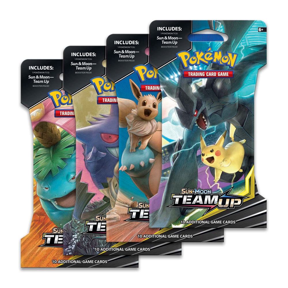 Team Up Sleeved Booster Pack Art Bundle [Set of 4] — SM - Team Up