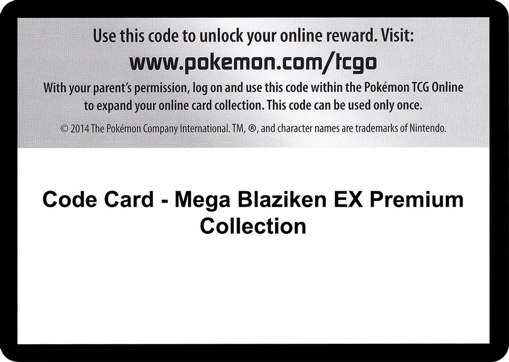 Code Card - Mega Blaziken EX Premium CollectionMega Aerodactyl EX Premium Collection — XY - BREAKthrough