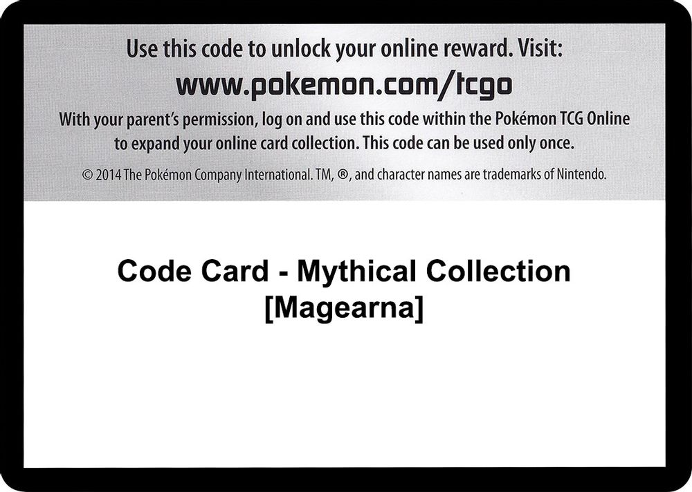 Code Card - Mythical Collection [Magearna] — XY - Evolutions