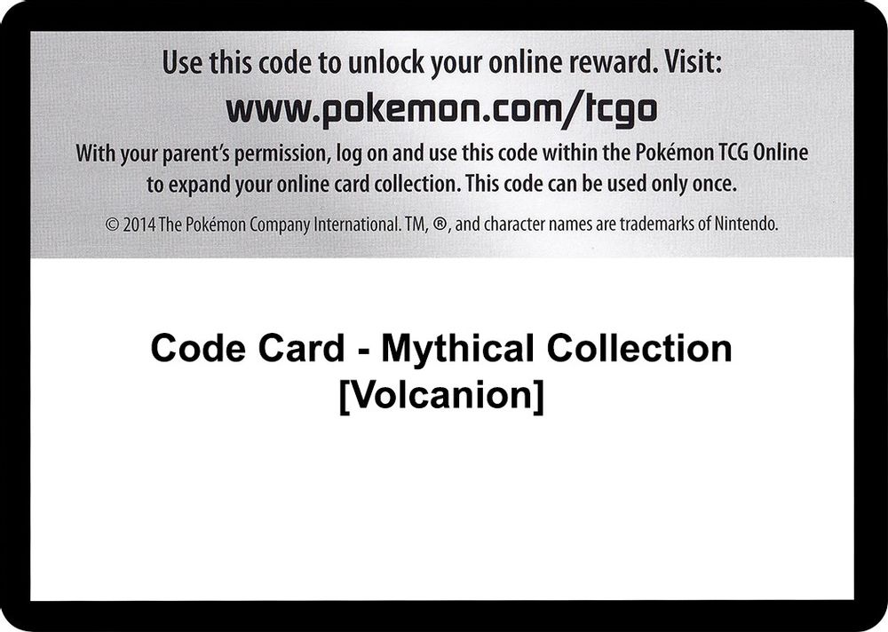 Code Card - Mythical Collection [Volcanion] — XY - Evolutions