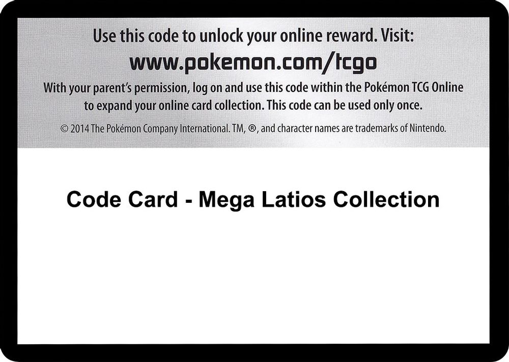 Code Card - Mega Latios Collection — XY - Roaring Skies