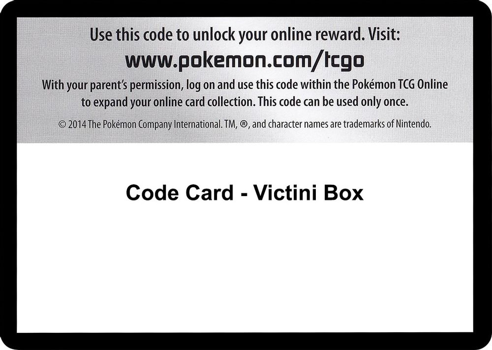 Code Card - Victini Box — Black and White