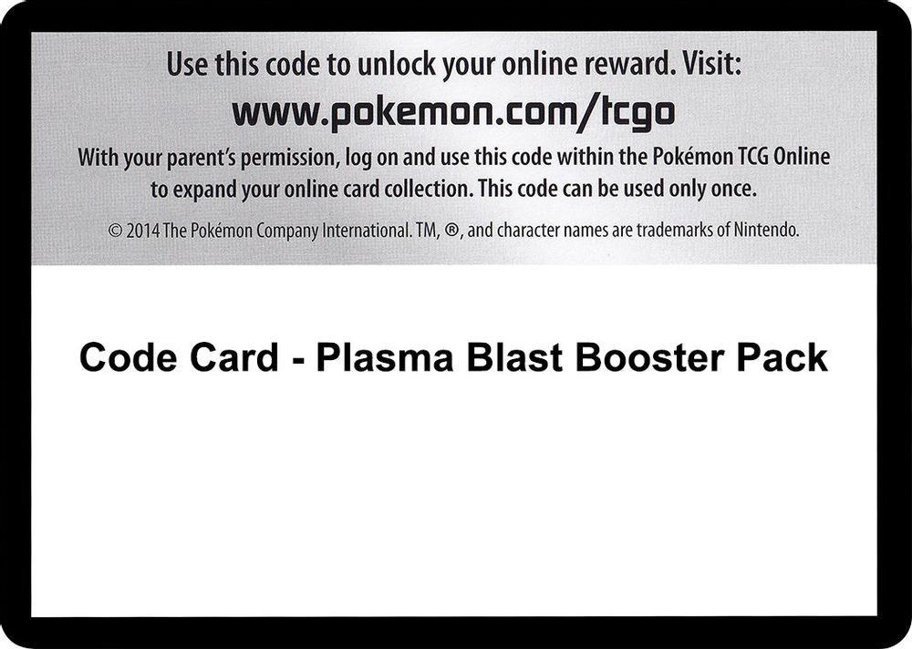 Code Card - Plasma Blast Booster Pack — Plasma Blast