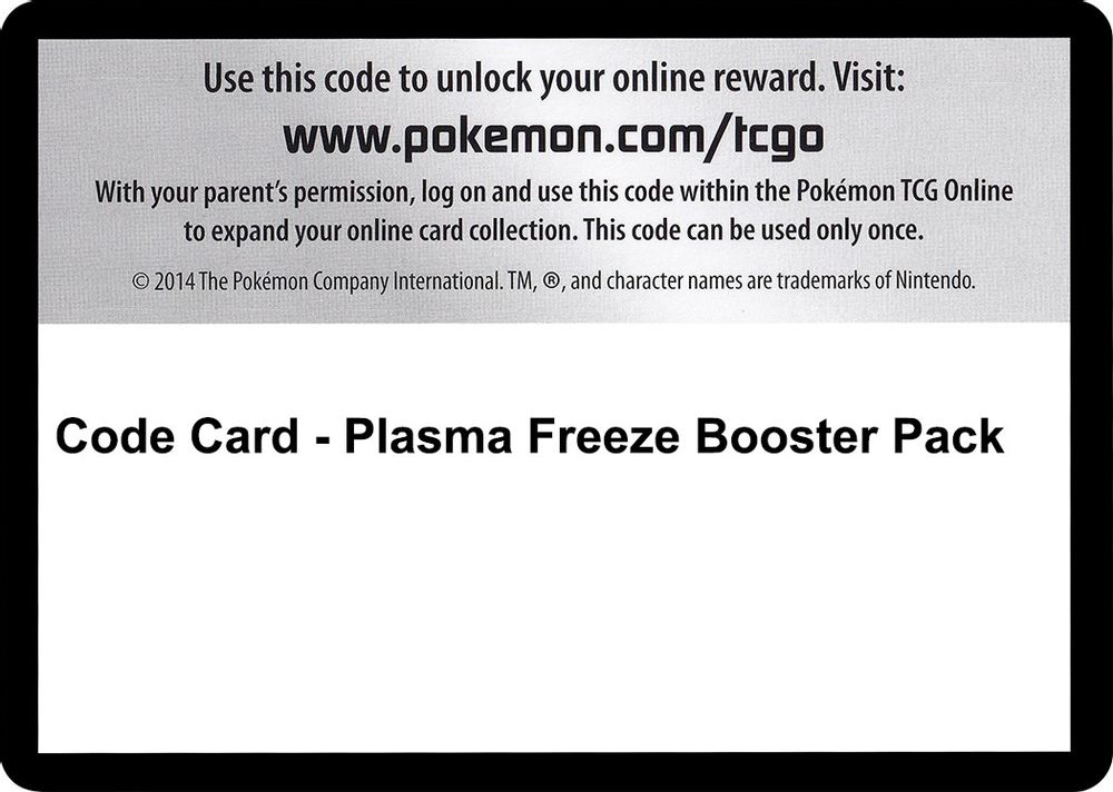Code Card - Plasma Freeze Booster Pack — Plasma Freeze