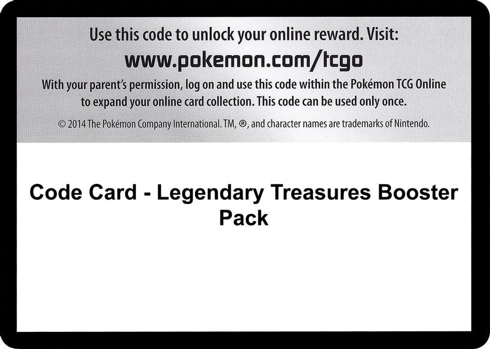 Code Card - Legendary Treasures Booster Pack — Legendary Treasures