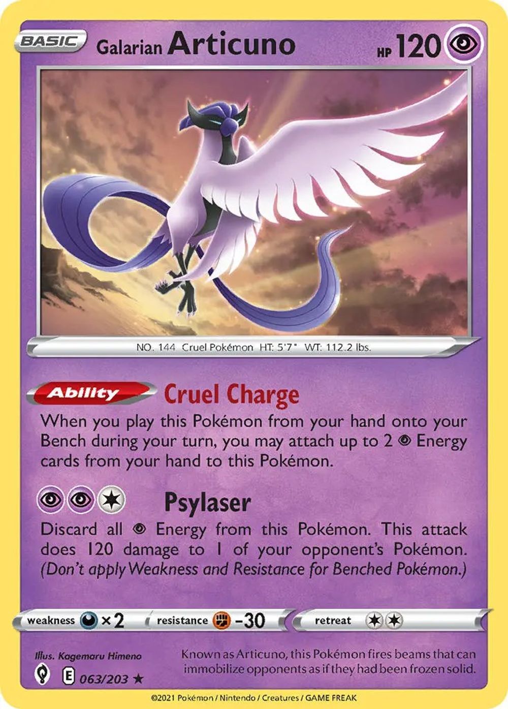 Galarian Articuno - 063/203 — Deck Exclusives
