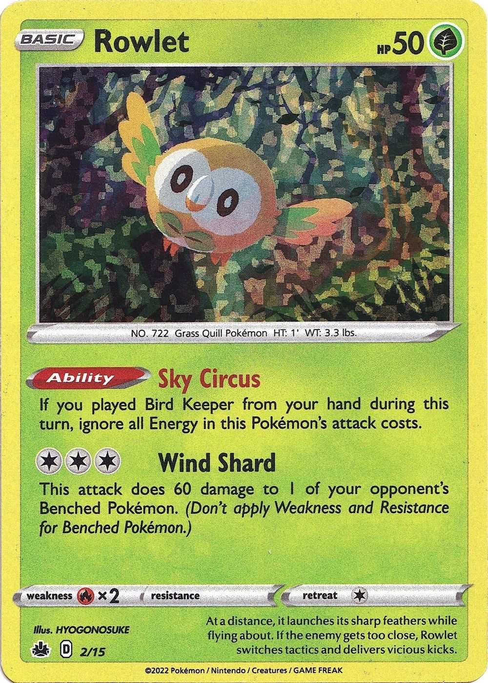 Rowlet - 2/15 — McDonald's Promos 2022