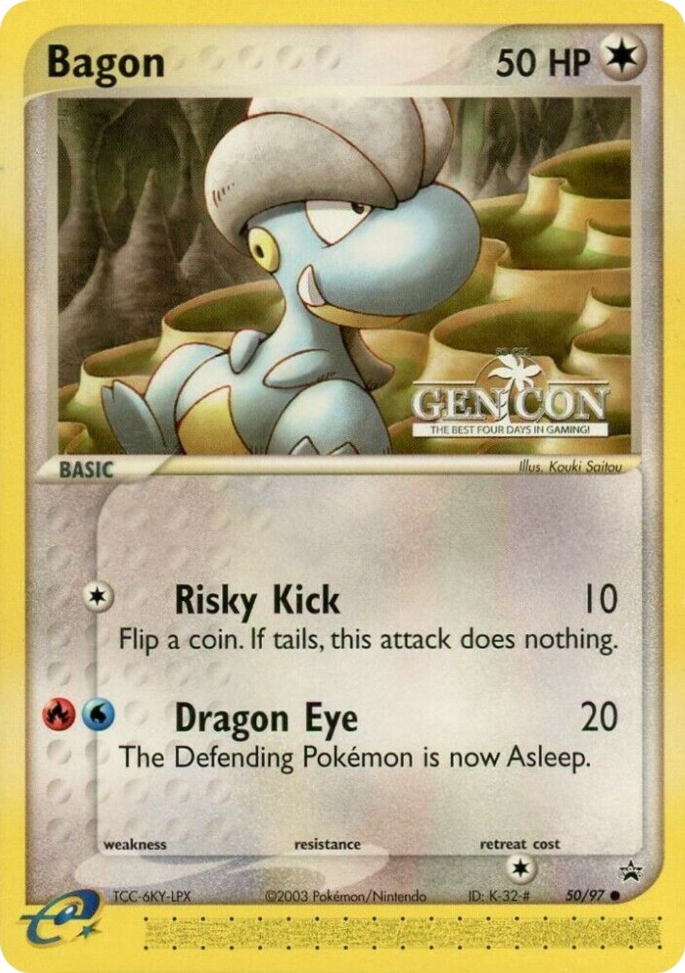 Bagon - 50/97 (Gen Con 2004 Promo) — Nintendo Promos