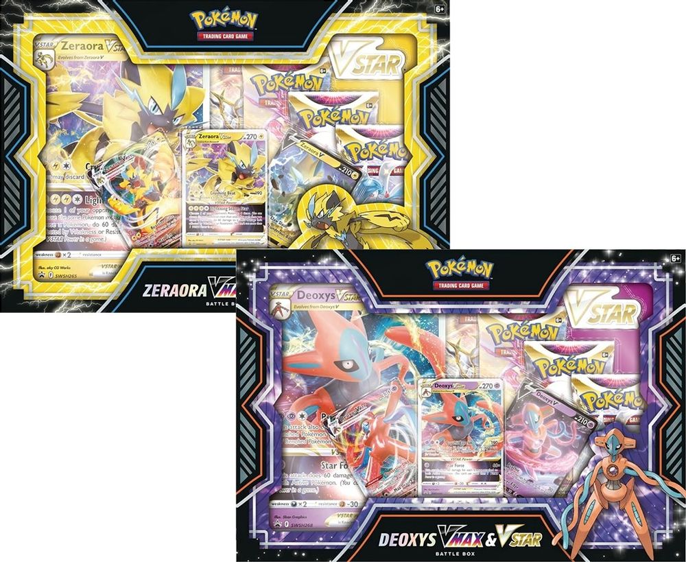 Deoxys/Zeraora VMAX & VSTAR Battle Box [Set of 2] — Miscellaneous Cards & Products