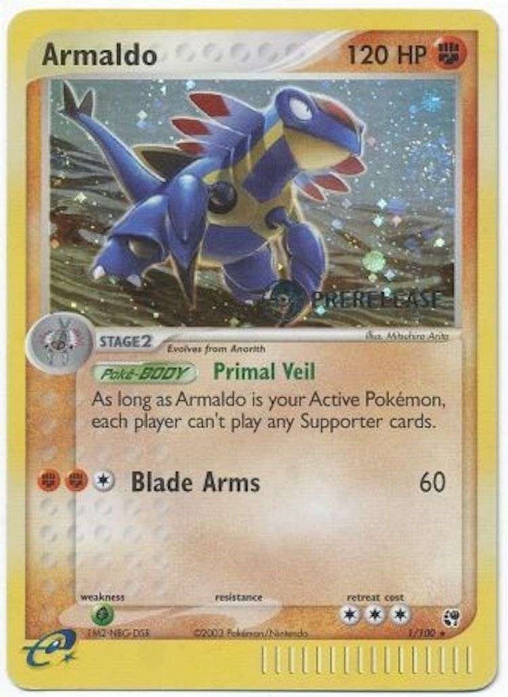 Armaldo - 1/100 (Prerelease) — Miscellaneous Cards & Products