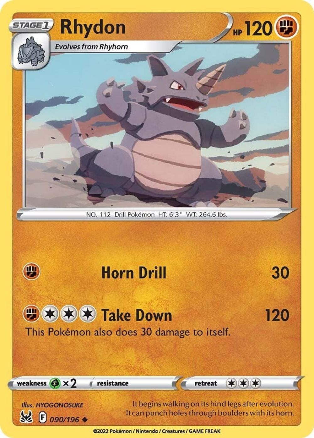 Rhydon — SWSH11: Lost Origin