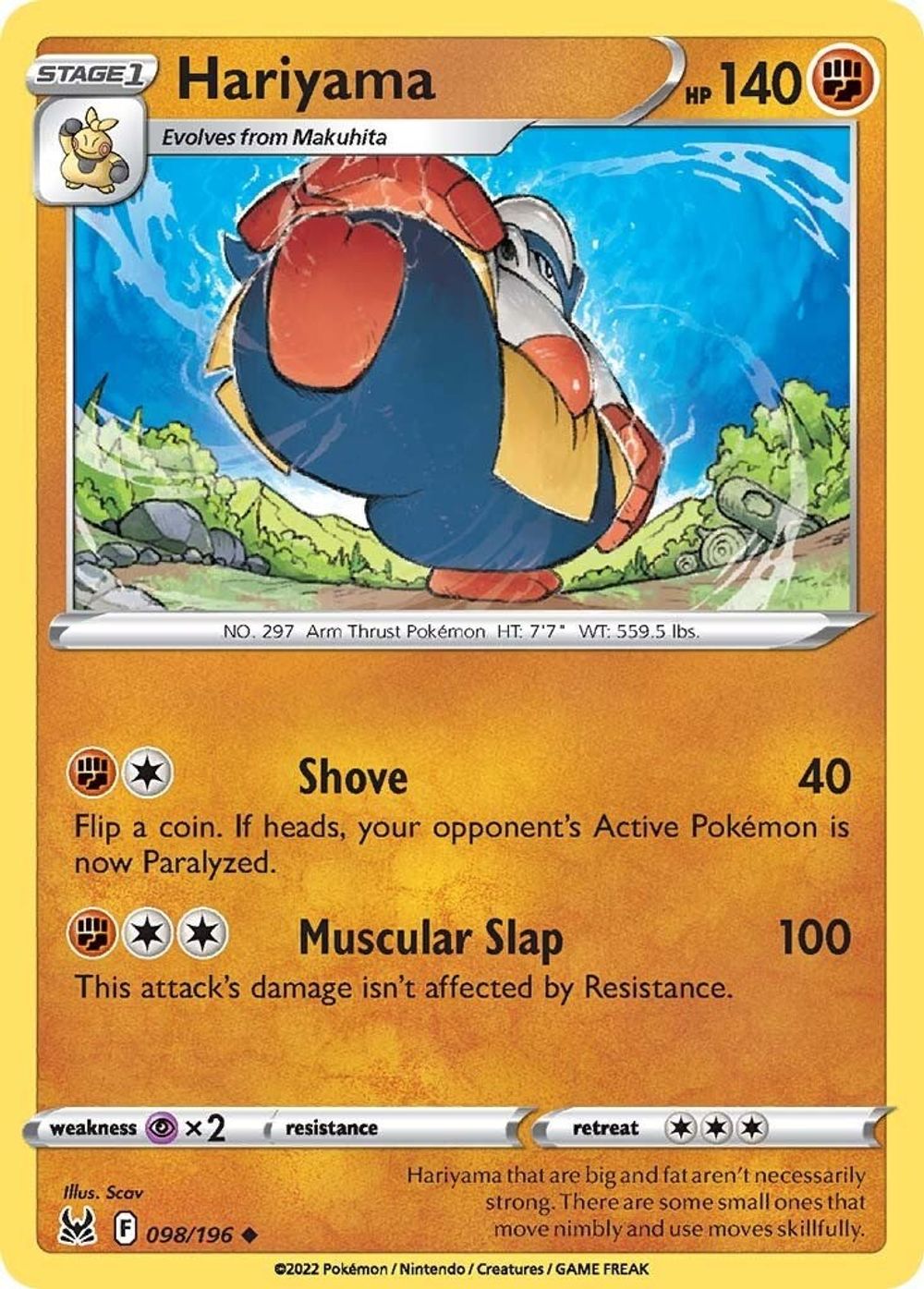 Hariyama — SWSH11: Lost Origin