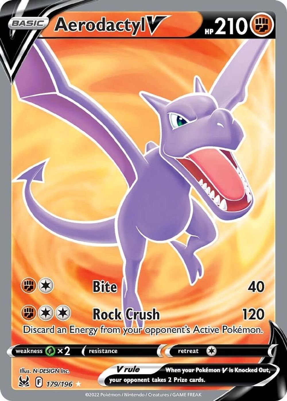 Aerodactyl V (Full Art) — SWSH11: Lost Origin