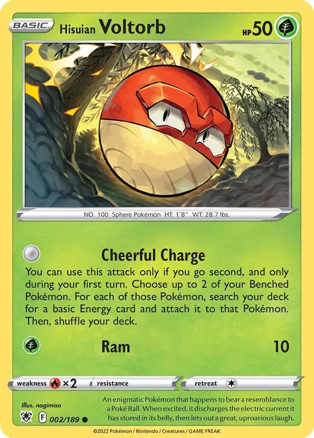 Hisuian Voltorb - 002/189 (Cosmos Holo) — Deck Exclusives