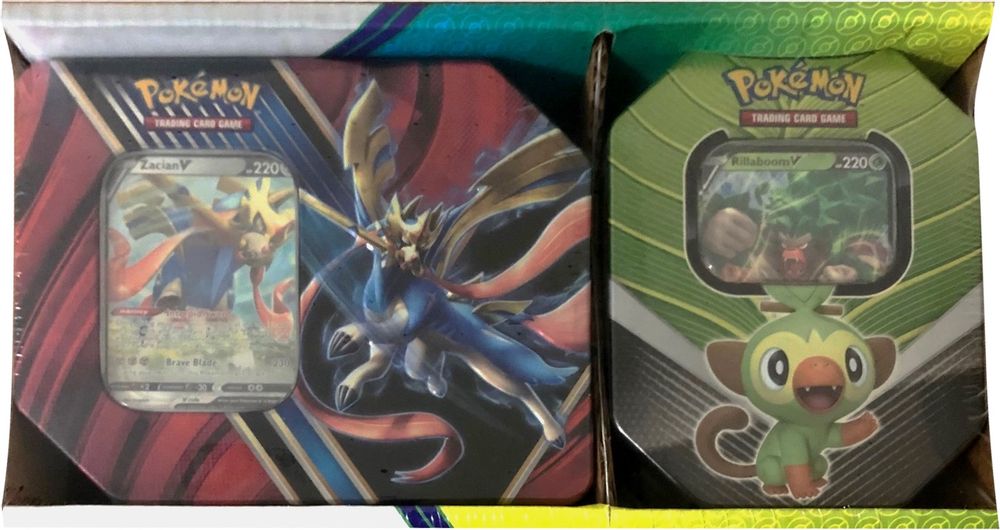 Legends of Galar Tin + Galar Partners Tin 2-pack [Zacian V/Rillaboom V] (Retail Exclusive) — SWSH01: Sword & Shield Base Set