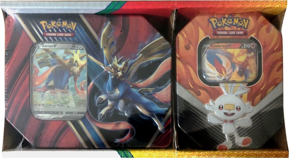 Legends of Galar Tin + Galar Partners Tin 2-pack [Zacian V/Cinderace V] (Retail Exclusive) — SWSH01: Sword & Shield Base Set