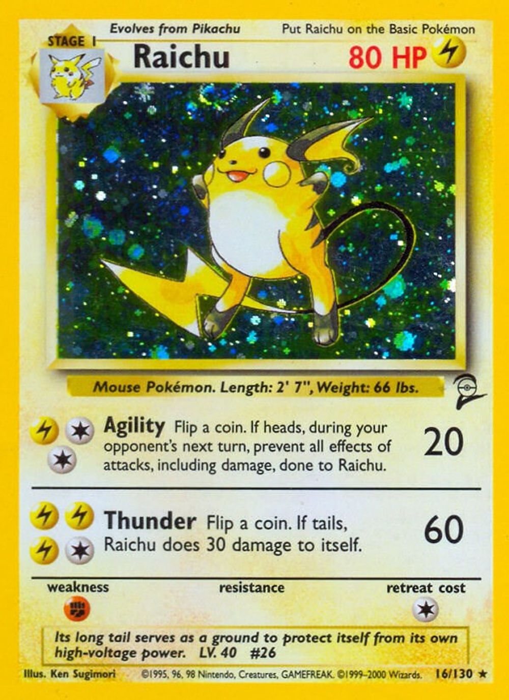 Raichu — Base Set 2