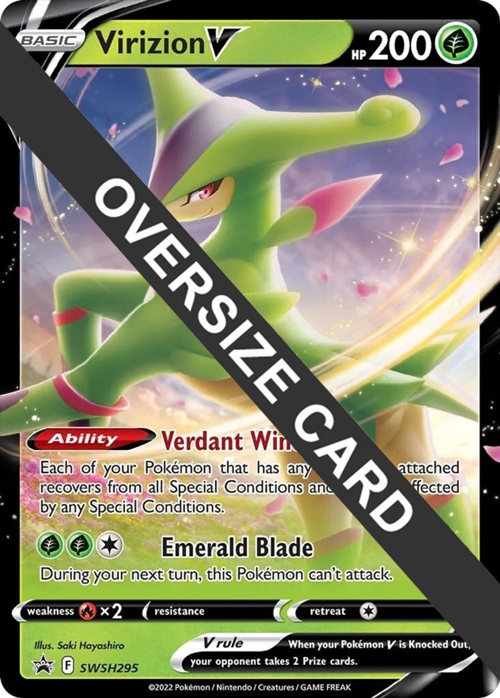 Virizion V - SWSH295 — Jumbo Cards