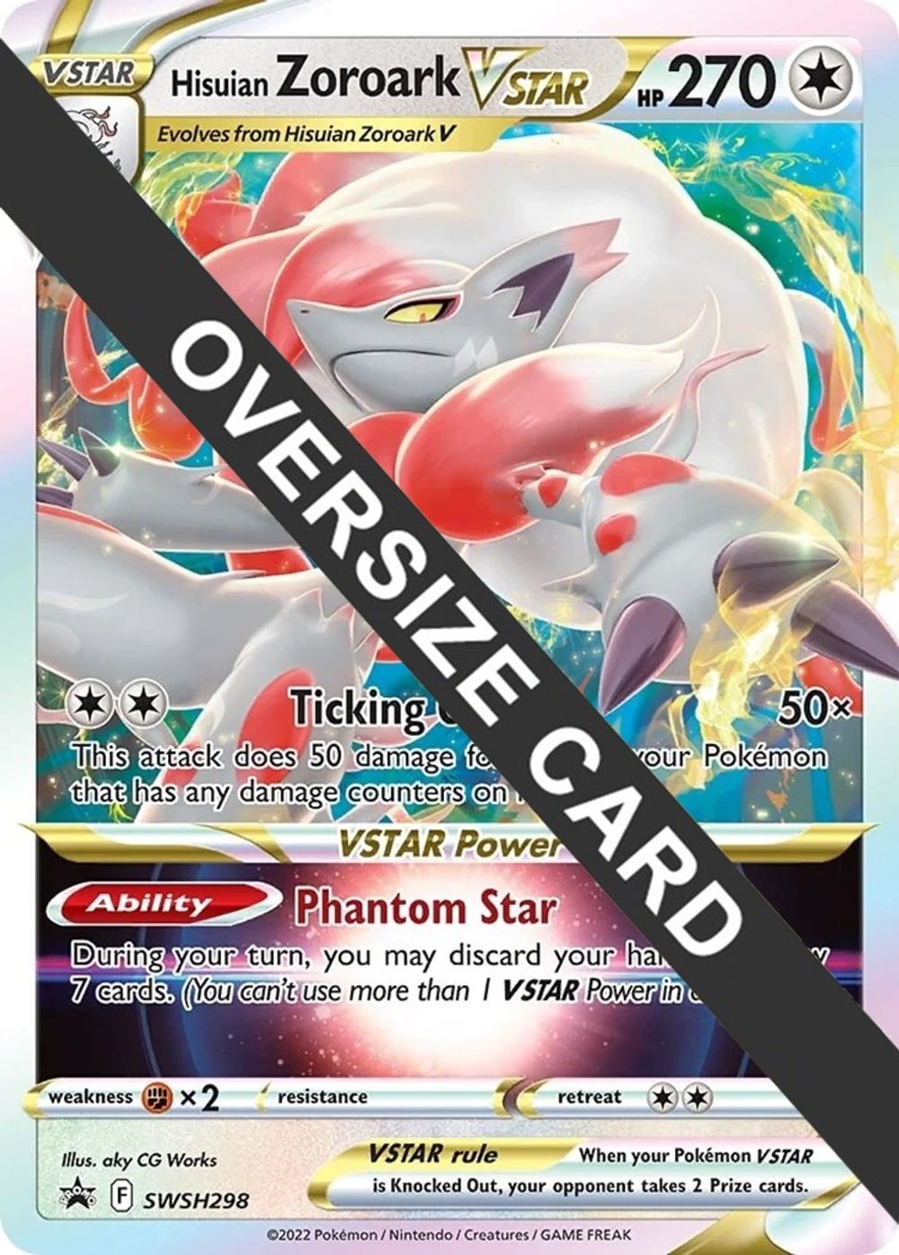 Hisuian Zoroark VSTAR - SWSH298 — Jumbo Cards