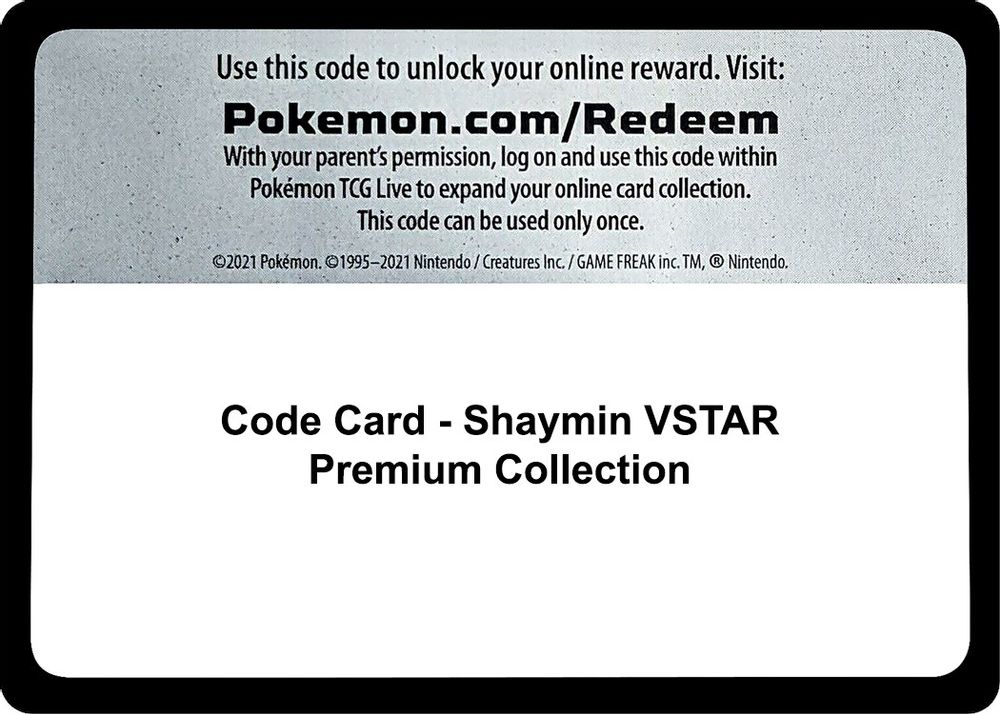 Code Card - Shaymin VSTAR Premium Collection — Miscellaneous Cards & Products
