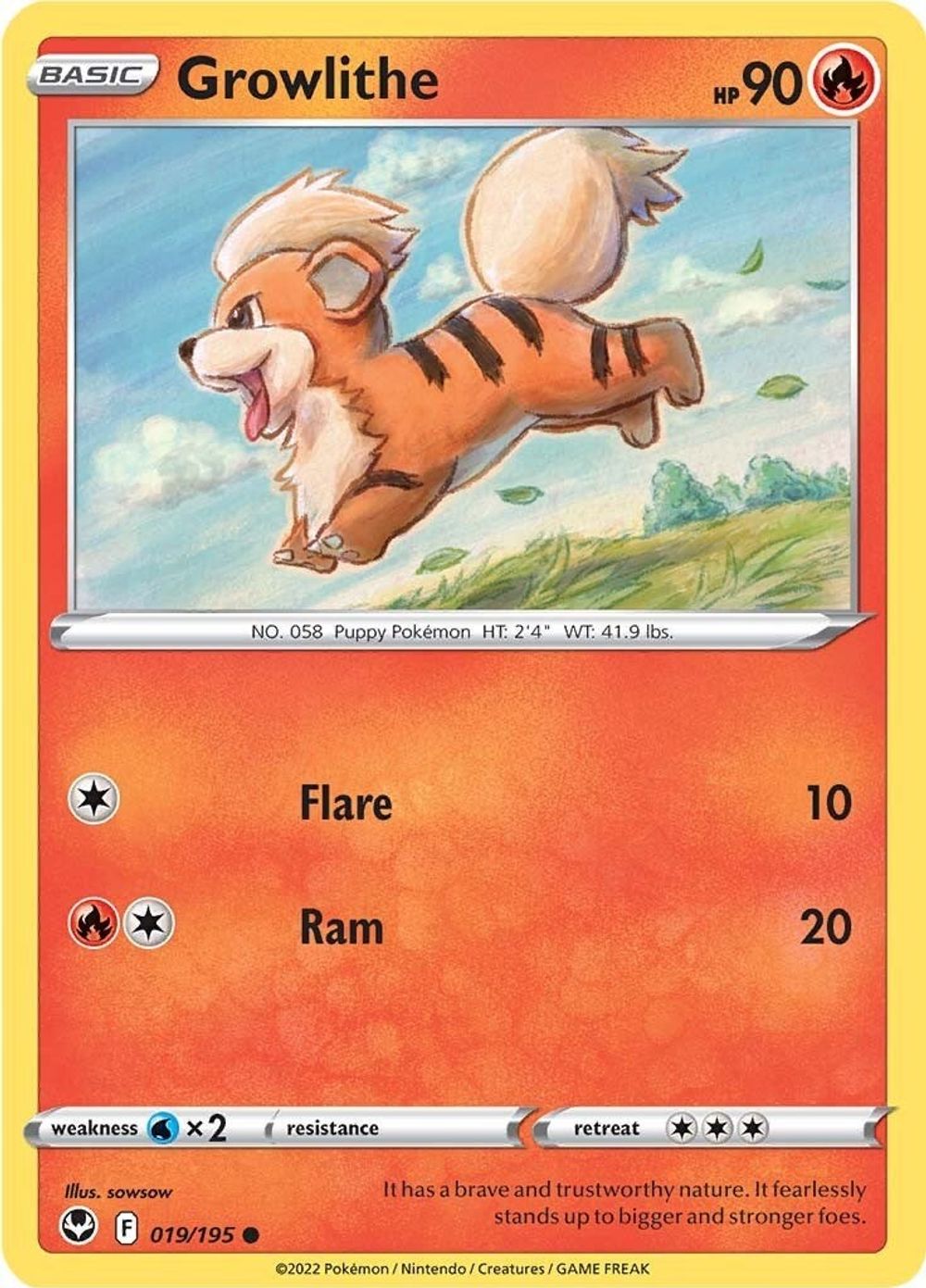 Growlithe — SWSH12: Silver Tempest