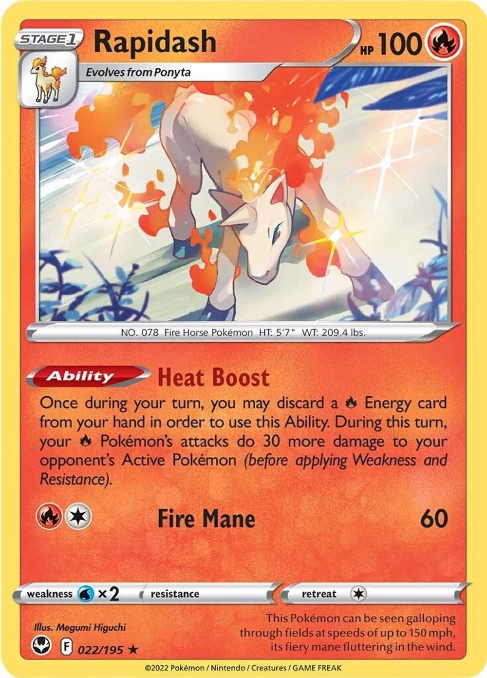 Rapidash — SWSH12: Silver Tempest
