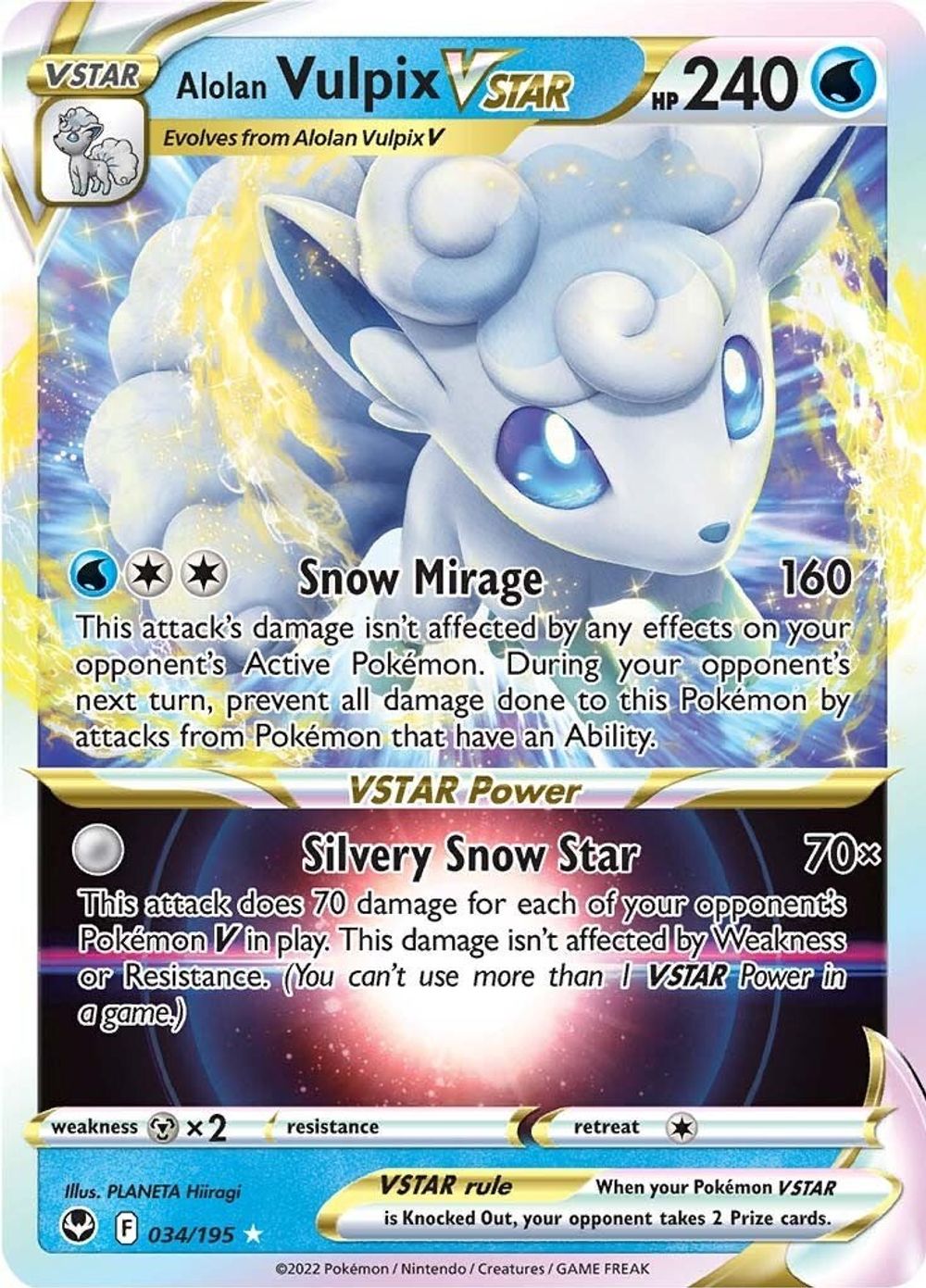 Alolan Vulpix VSTAR — SWSH12: Silver Tempest