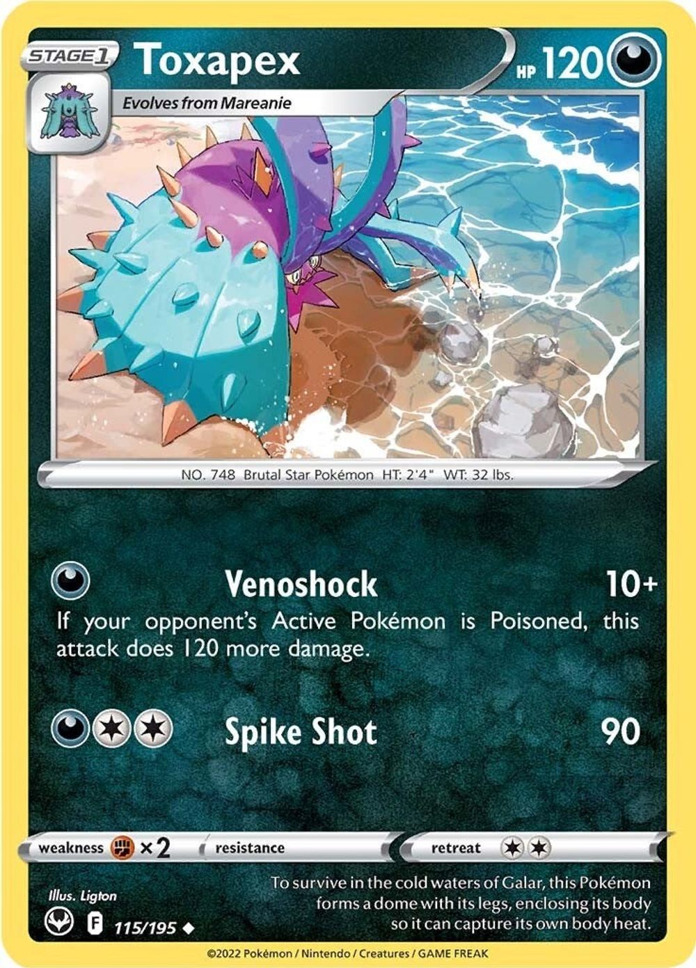 Toxapex — SWSH12: Silver Tempest