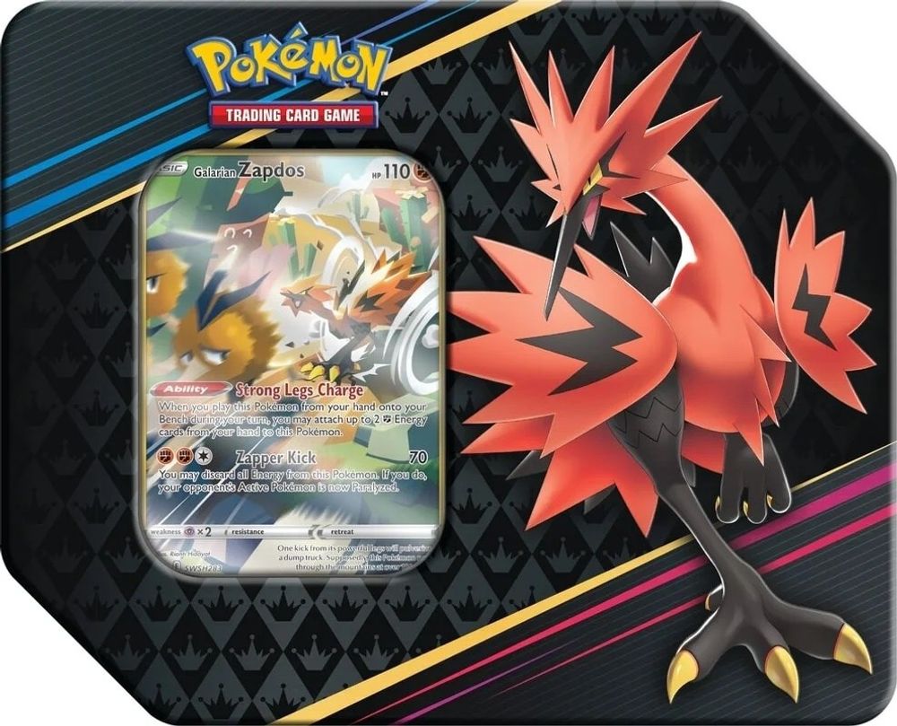 Crown Zenith Tin [Galarian Zapdos] — SWSH: Crown Zenith