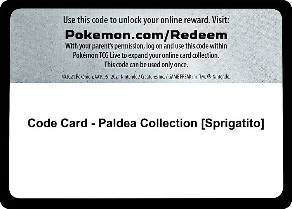 Code Card - Paldea Collection [Sprigatito] — SV01: Scarlet & Violet Base Set