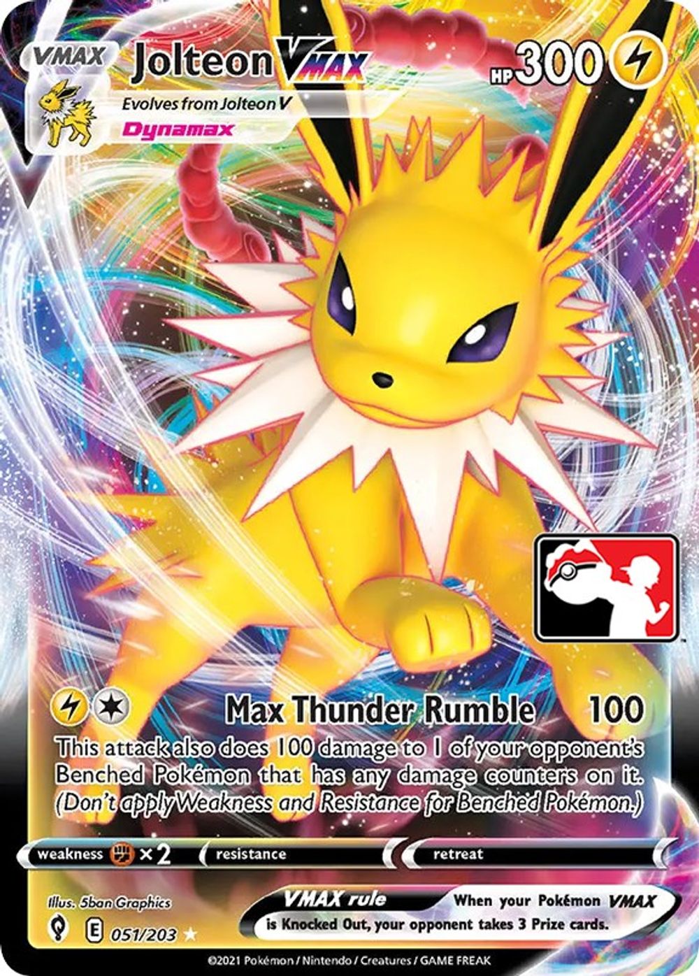 Jolteon VMAX — Prize Pack Series Cards