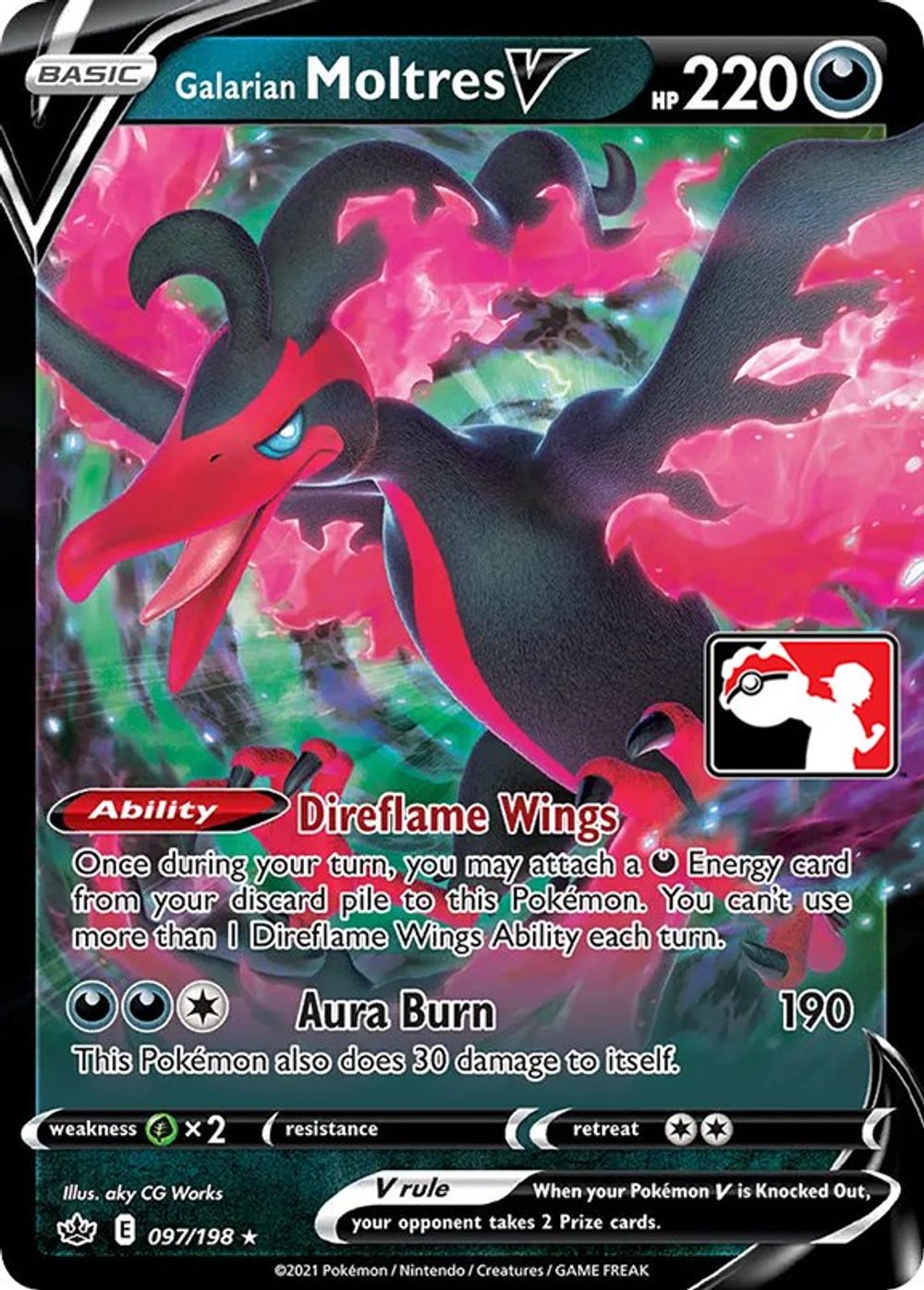 Galarian Moltres V — Prize Pack Series Cards