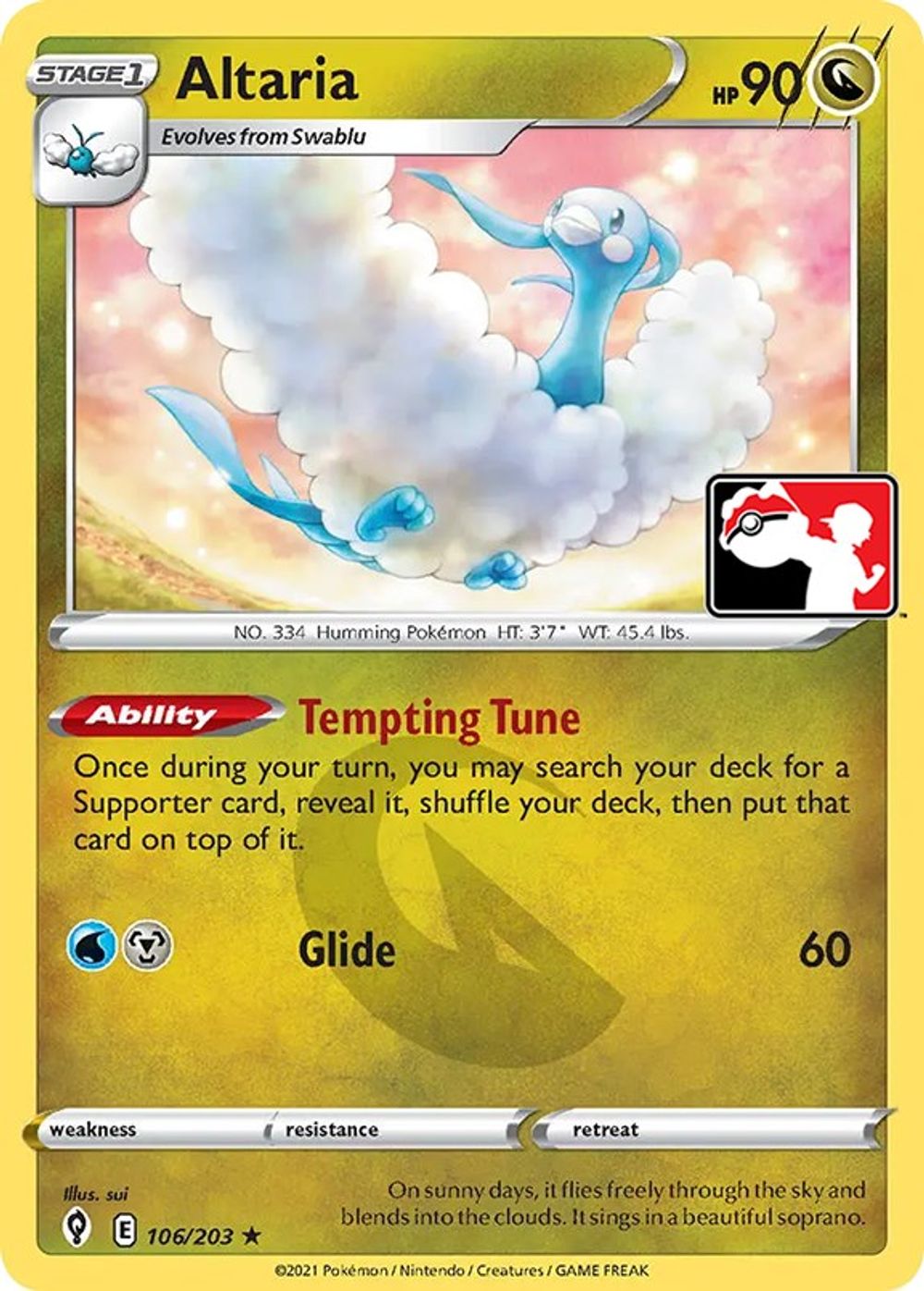 Altaria - 106/203 — Prize Pack Series Cards