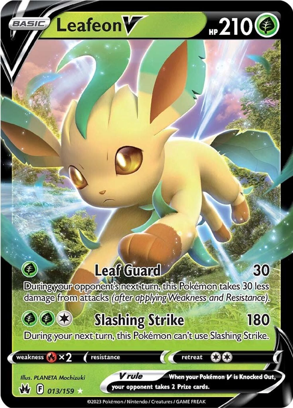 Leafeon V — SWSH: Crown Zenith