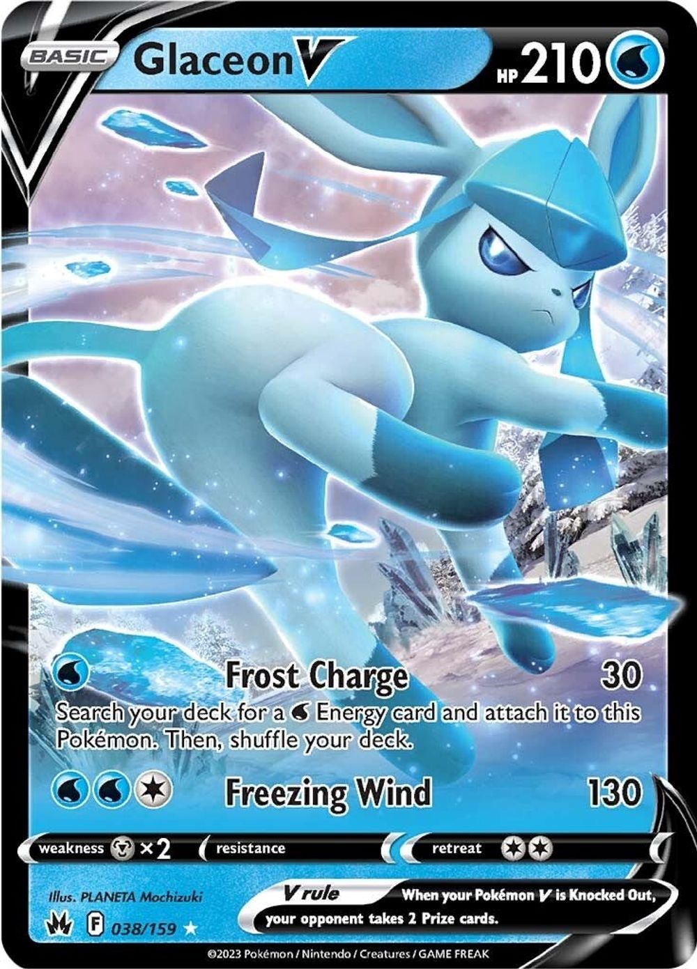 Glaceon V — SWSH: Crown Zenith