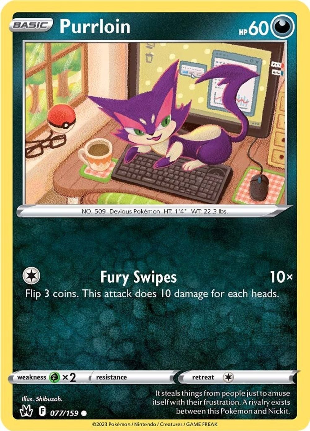 Purrloin — SWSH: Crown Zenith