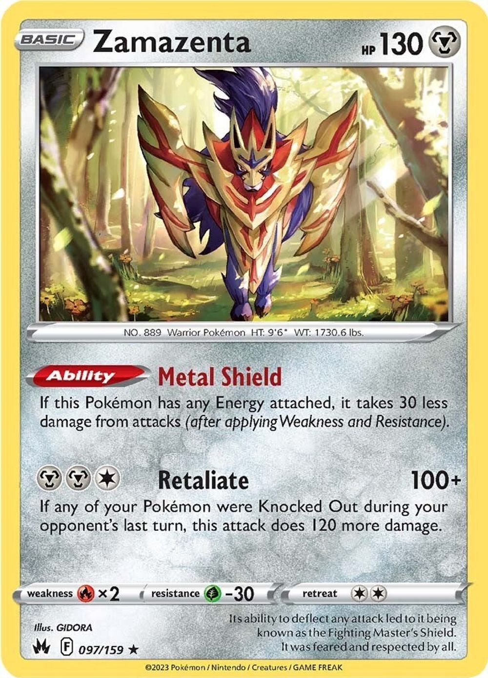 Zamazenta — SWSH: Crown Zenith