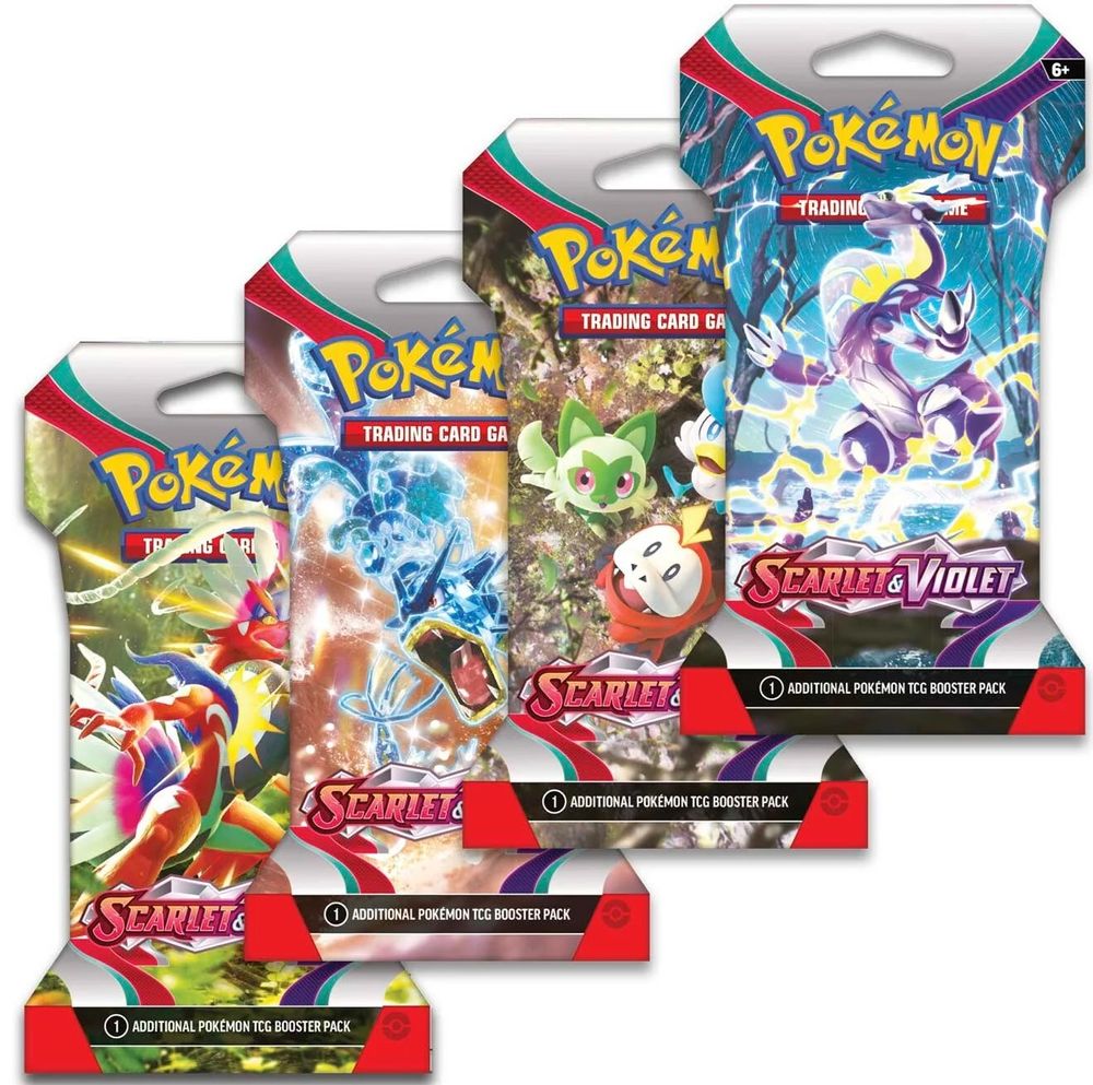Scarlet & Violet Sleeved Booster Pack Art Bundle [Set of 4] — SV01: Scarlet & Violet Base Set