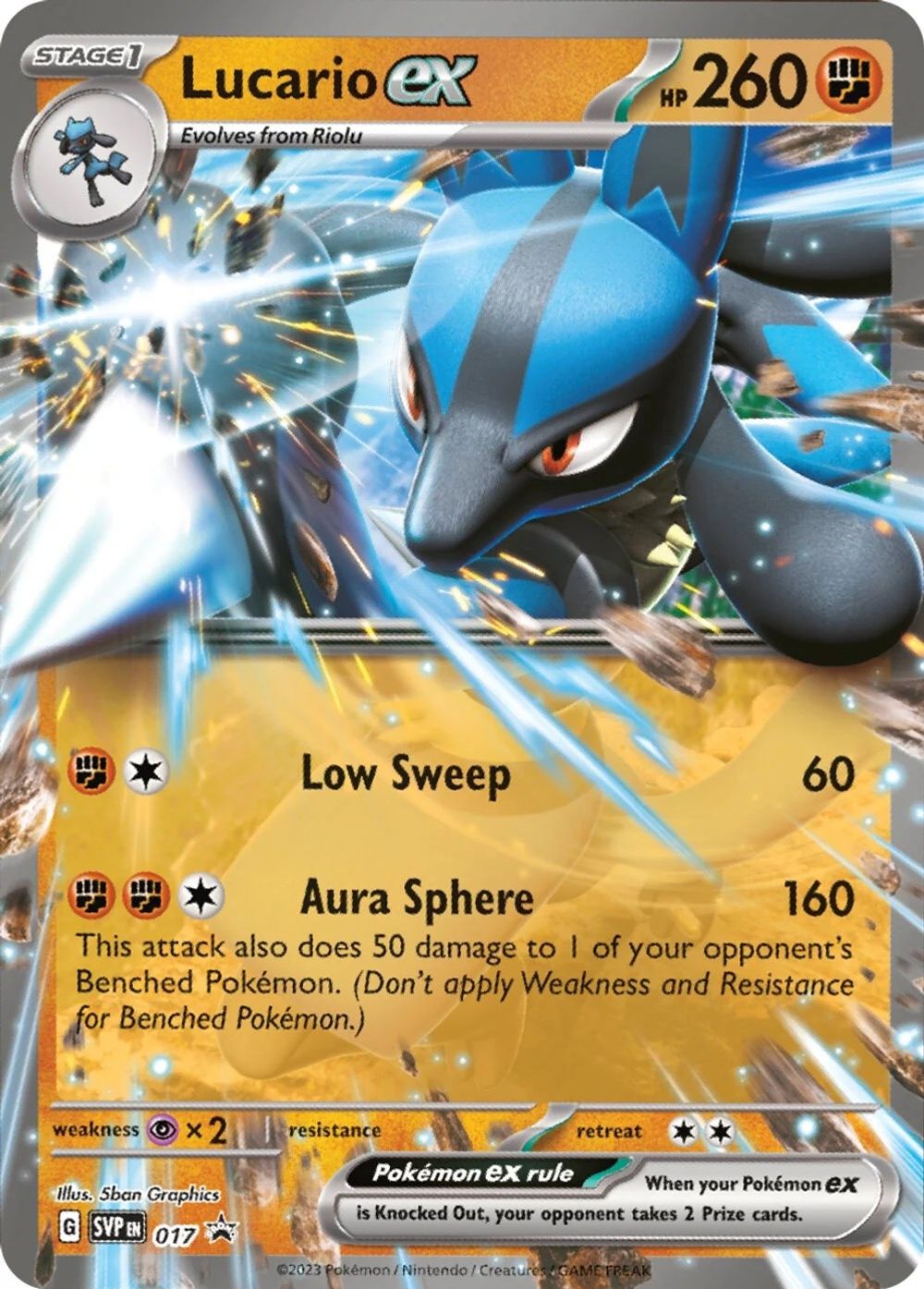 Lucario ex - 017 — SV: Scarlet & Violet Promo Cards