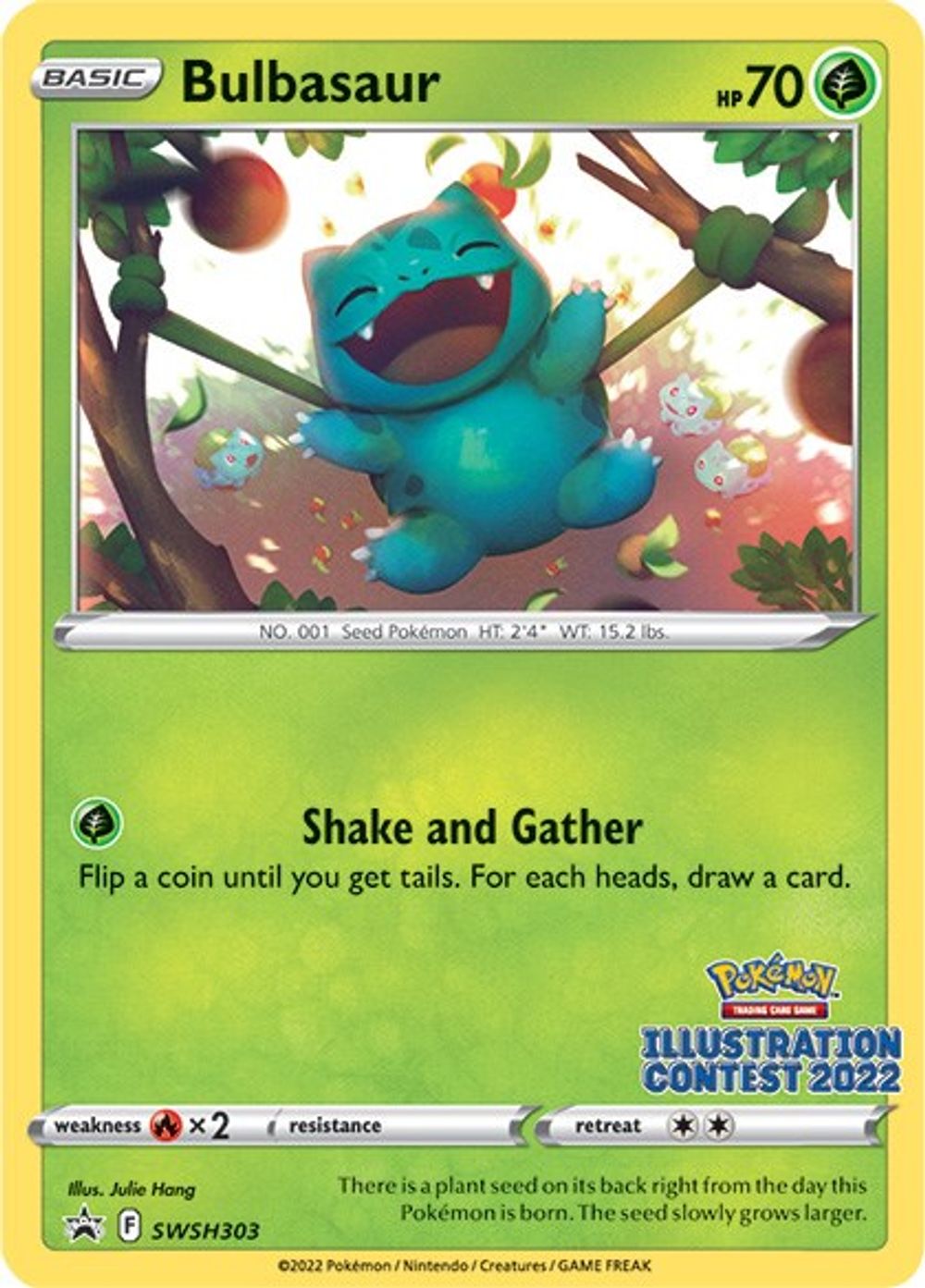 Bulbasaur (Illustration Contest 2022) — SWSH: Sword & Shield Promo Cards
