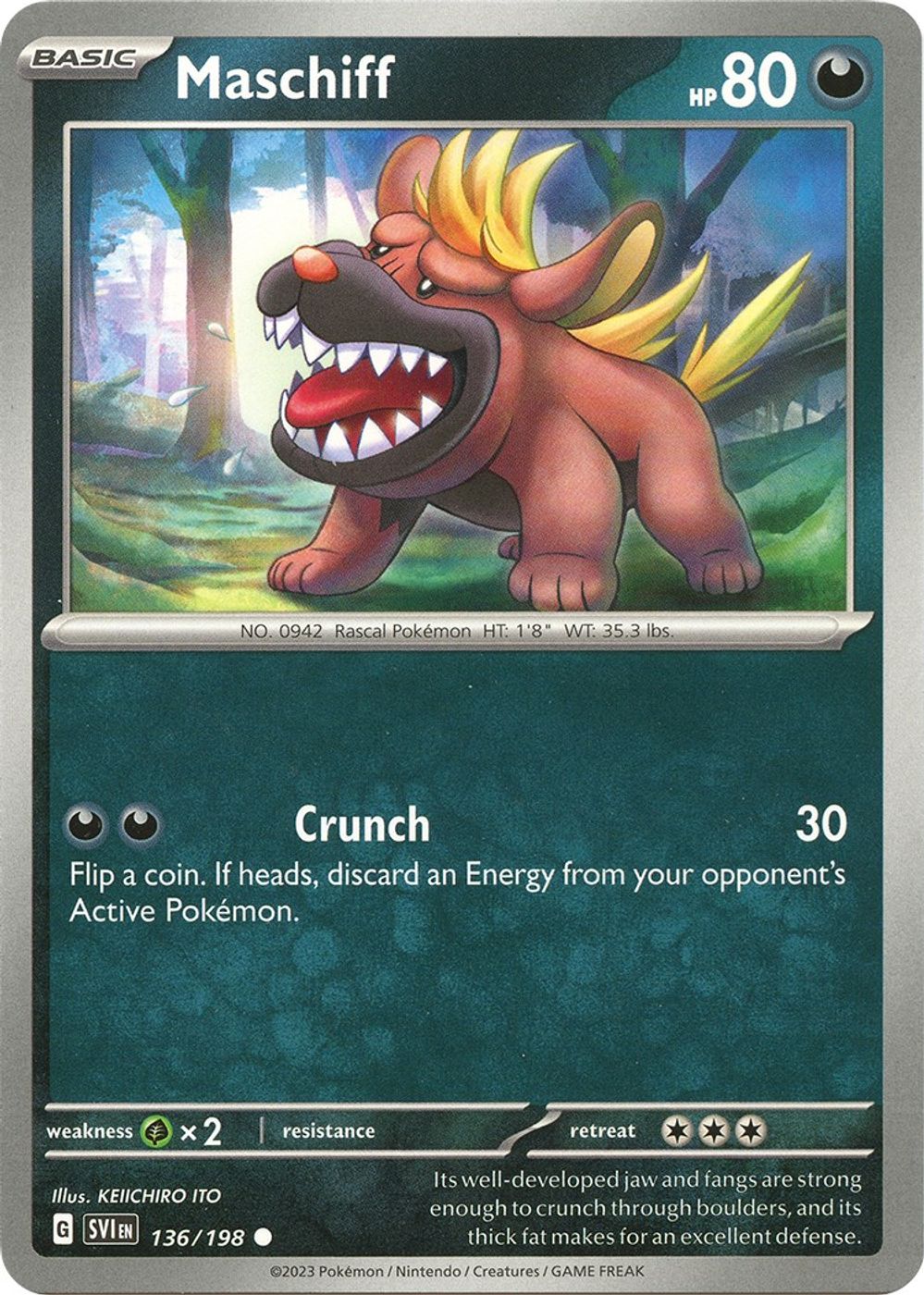 Maschiff - 136/198 — SV01: Scarlet & Violet Base Set