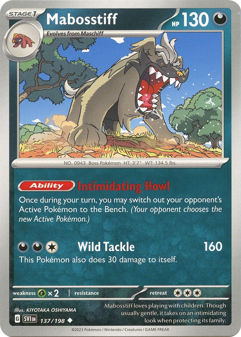 Mabosstiff - 137/198 — SV01: Scarlet & Violet Base Set