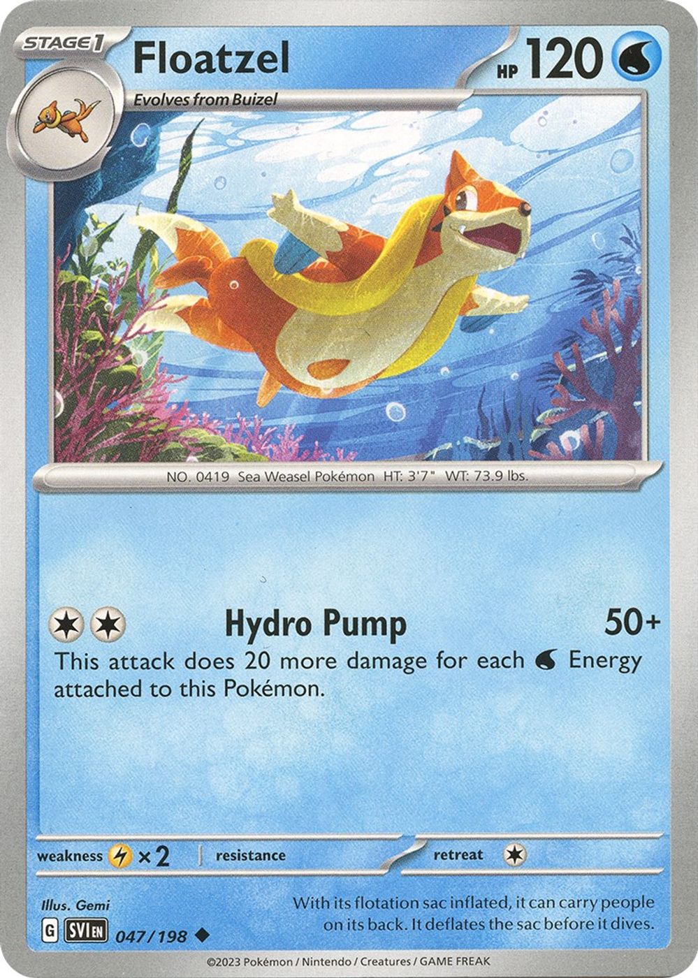 Floatzel — SV01: Scarlet & Violet Base Set