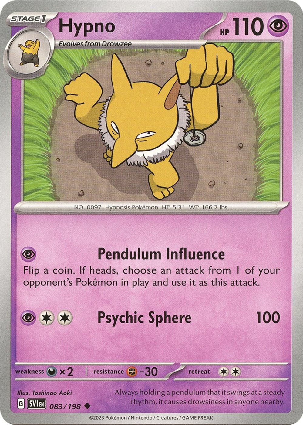 Hypno — SV01: Scarlet & Violet Base Set