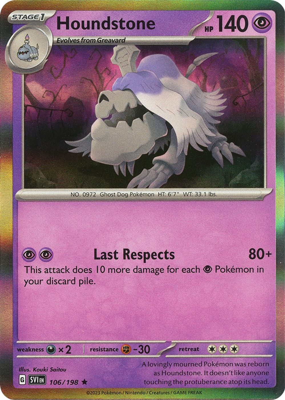 Houndstone — SV01: Scarlet & Violet Base Set