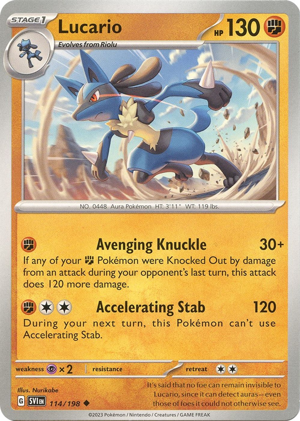 Lucario - 114/198 — SV01: Scarlet & Violet Base Set