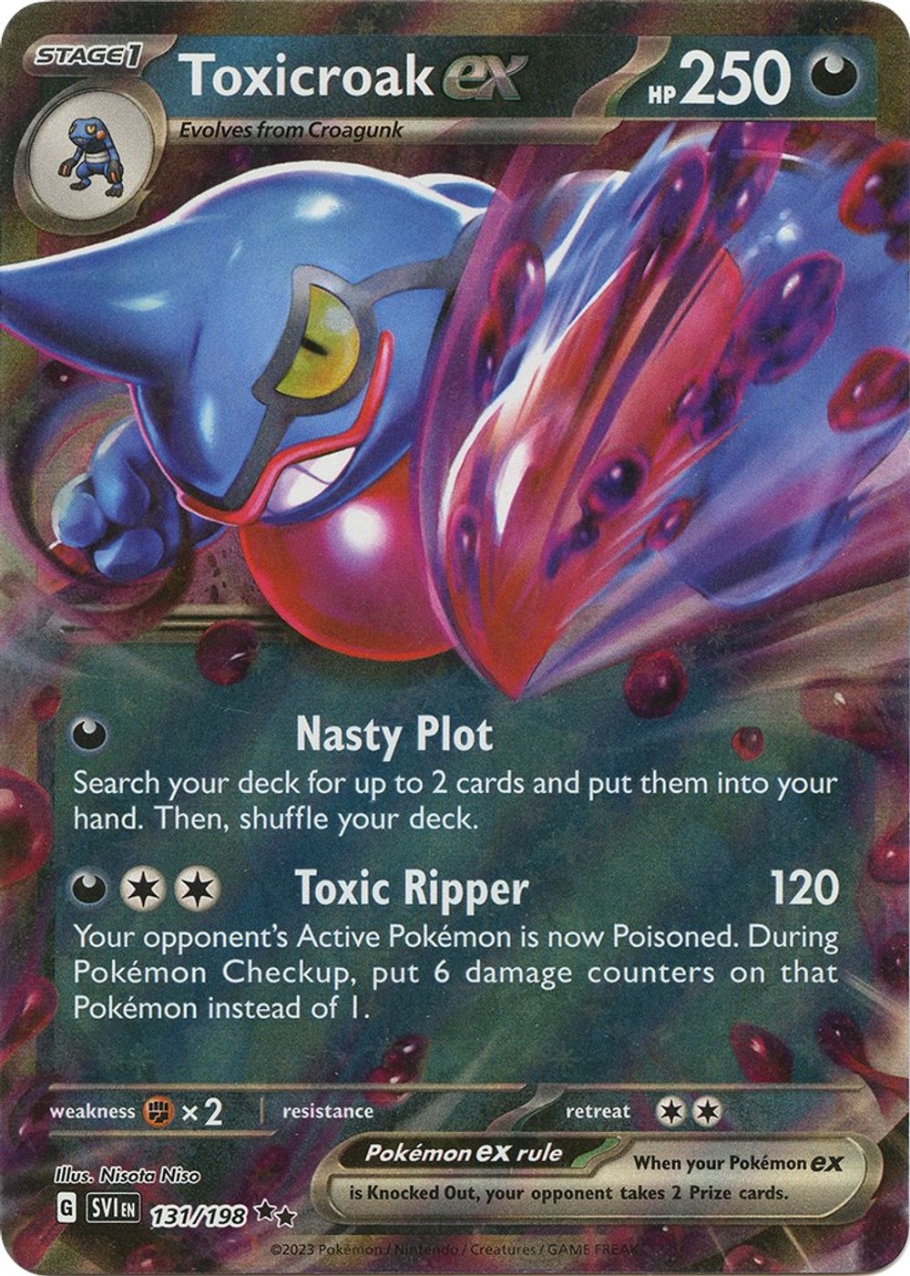 Toxicroak ex - 131/198 — SV01: Scarlet & Violet Base Set