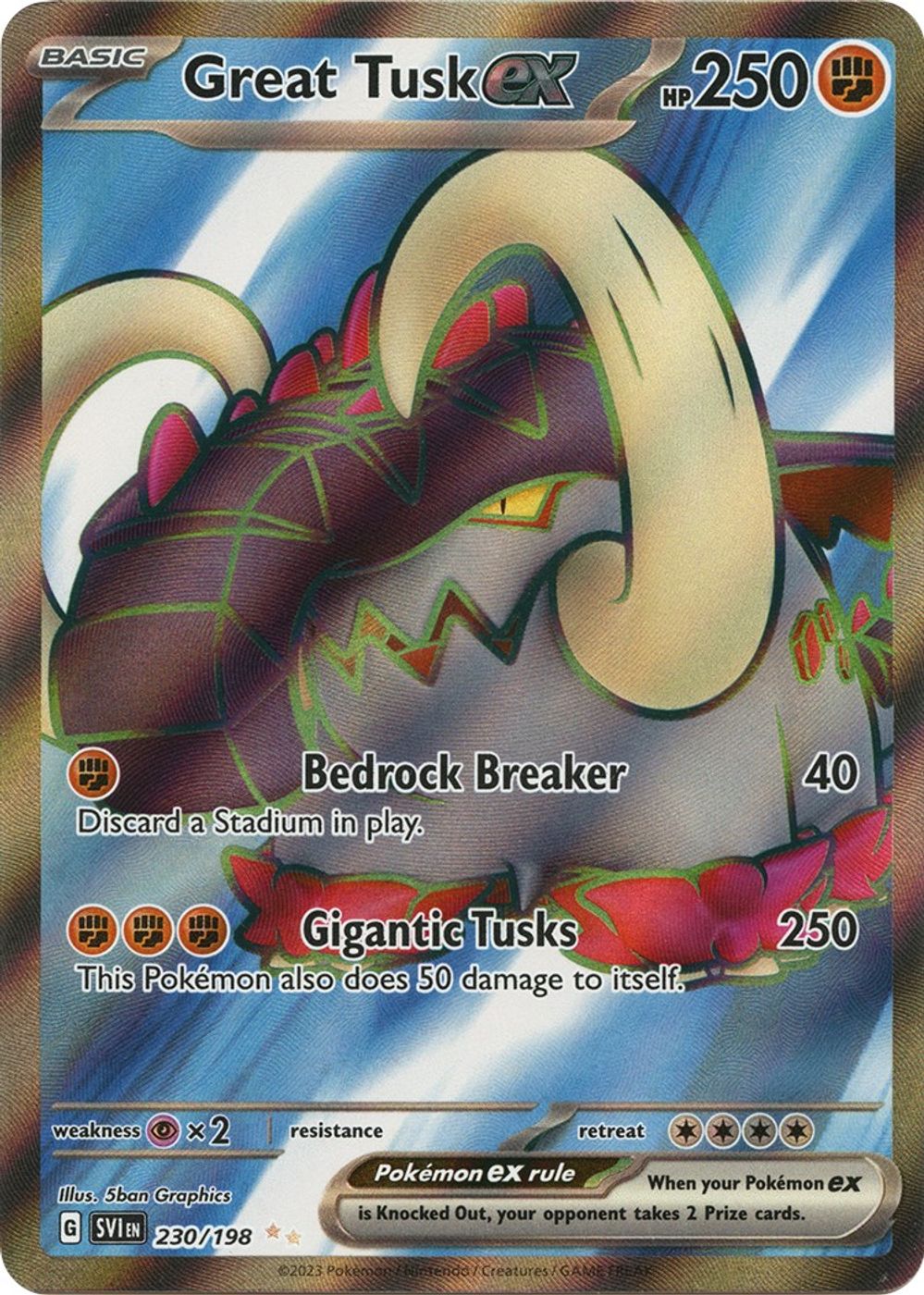 Great Tusk ex - 230/198 — SV01: Scarlet & Violet Base Set
