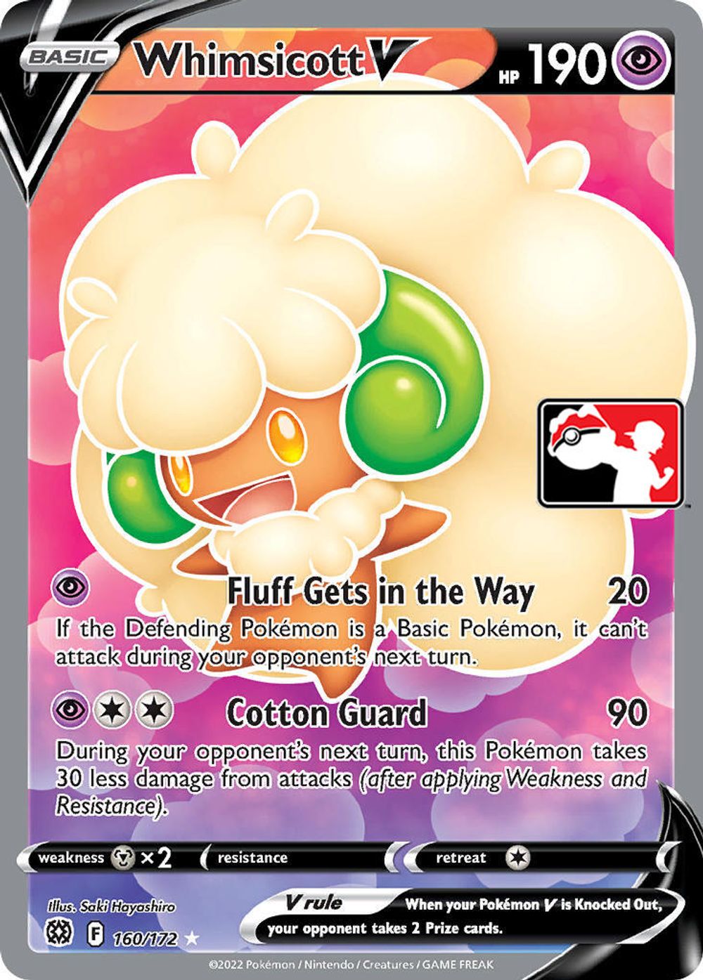 Whimsicott V - 160/172 — Prize Pack Series Cards